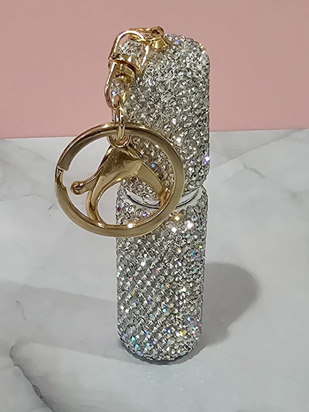 Rhinestone Perfume Keychain |Refillable Crystal Travel Atomizer | Glam Bling Bag